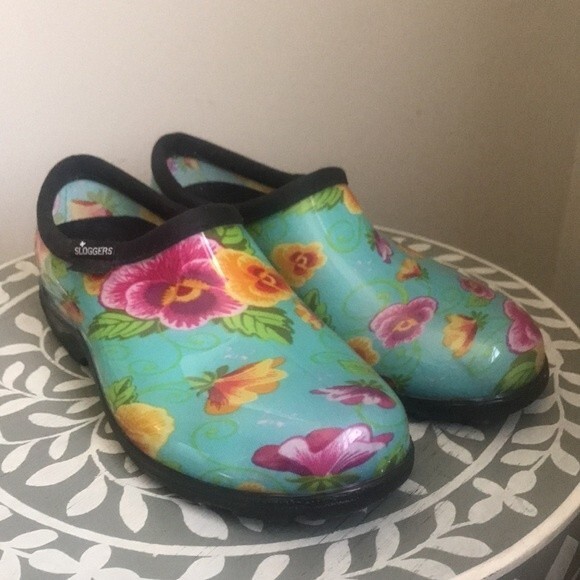 Sloggers Floral Gardening Clogs sz 6 - Picture 4 of 12